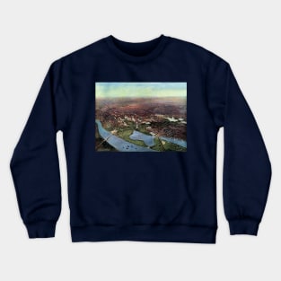 Antique Map of Washington DC and the Potomac River Crewneck Sweatshirt